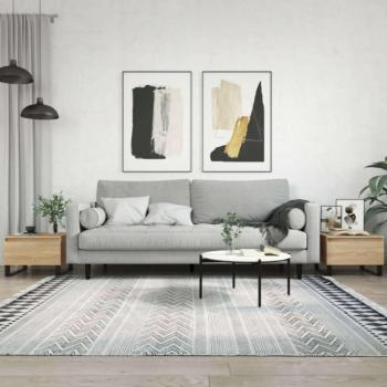 2 db sonoma-tölgy szerelt fa dohányzóasztal 50 x 46 x 35 cm kép