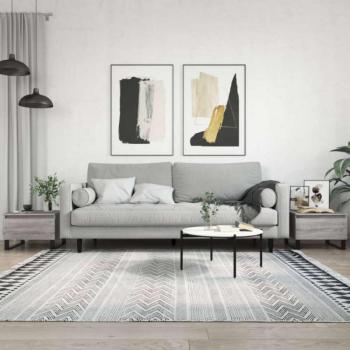 2 db szürke sonoma szerelt fa dohányzóasztal 50 x 46 x 35 cm kép