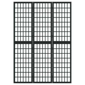 3 paneles fekete japán stílusú összecsukható paraván 120x170 cm kép