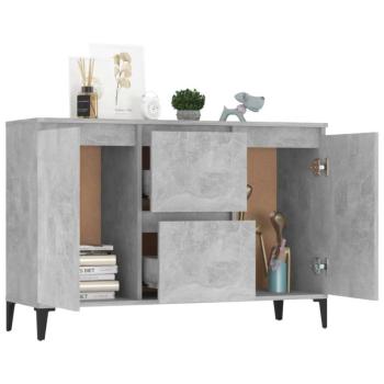 806116 sideboard concrete grey 104x35x70 cm chipboard kép