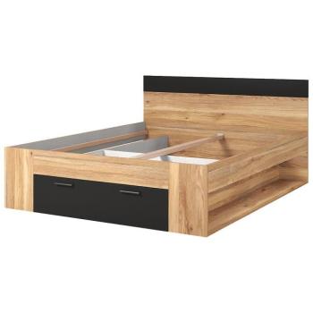 Ágy 160/200 Beta 91 tölgy Mauvella/fekete kép