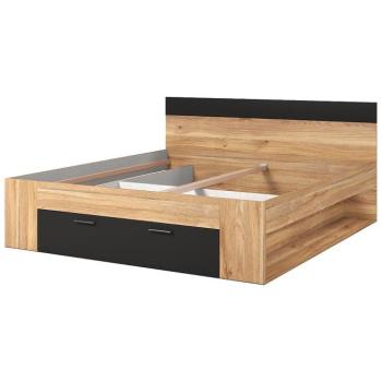 Ágy 180/200 Beta 92 tölgy Mauvella/fekete kép