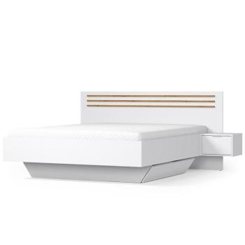 Ágy Florencja 180 Szekrényekkel Fehér/Tölgy Artisan kép