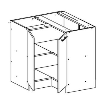 alsó sarokszekrény, fehér, FABIANA S - 90N kép