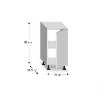 Alsószekrény egy ajtóval, tölgy sonoma, jobbos, LINE kép