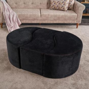 Alya Puf - Black Puff 120x80x40 Fekete kép