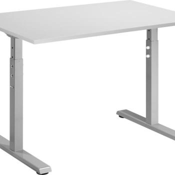 AlzaErgo Fixed Table FT1 szürke + TTE-12 120x80cm íróasztal, fehér laminált kép