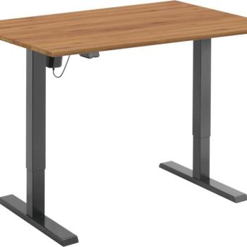 AlzaErgo Table ET2.1 fekete + lap TTE-01 140x80 cm bambusz kép