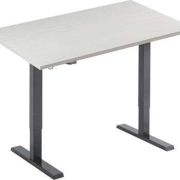 AlzaErgo Table ET2.1 fekete + lap TTE-12 120x80 cm fehér furnér kép