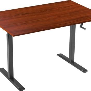 AlzaErgo Table ET3 fekete + TTE-03 160x80 cm barna furnér asztallap kép