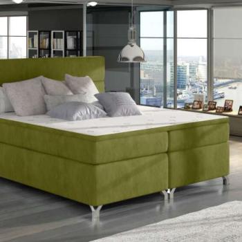 Amadeo 140x200 boxspring ágy matraccal zöld kép