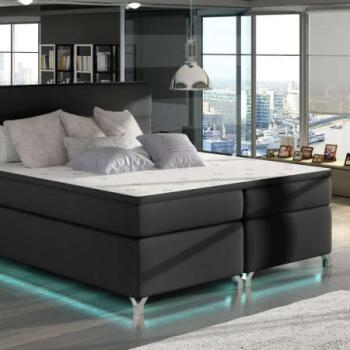 Amadeo 160x200 boxspring ágy matraccal fekete kép