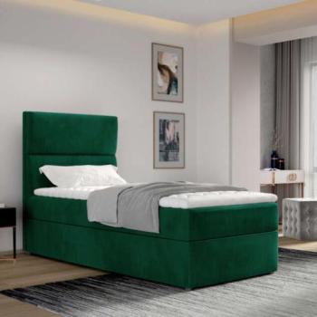 Arco 90x200 boxspring ágy matraccal sötétzöld kép