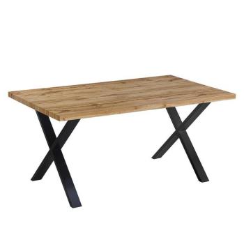 Asztal Idaho 12554 160x90 natúr/fekete kép