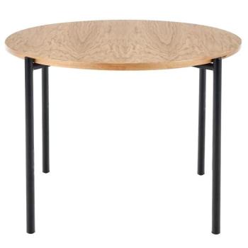 Asztal Morgan 120 Mdf/Acél – Tölgy Aranysárga/Fekete kép