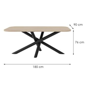 Asztal Oslo 185x90cm Tölgy Artisan kép