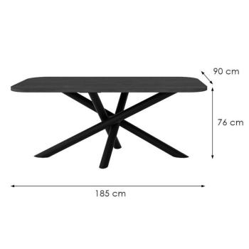 Asztal Oslo 185x90cm Világos Portland kép