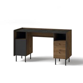 Asztal Prestigo P9 Meleg dió/San Seb/Fekete matt kép