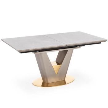 Asztal Valentino 160/200 Szürke/Világos – Szürke/Arany kép