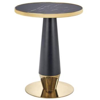 Asztall Molina 59 ceramika/acél – fekete üveggolyó/fekete/arany kép