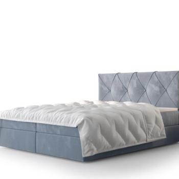 Atlea Boxspring ágy matraccal 160x200 (Bonell) világoskék kép