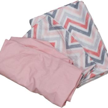 BabyTýpka 3 részes ágyneműkészlet - Chevron pink kép