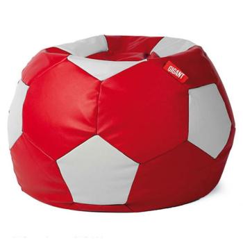 Babzsák labda öko-bőr piros-fehér kép