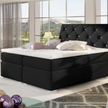 Balvin 160x200 boxspring ágy matraccal fekete kép