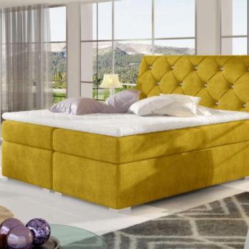 Balvin 160x200 boxspring ágy matraccal sárga kép