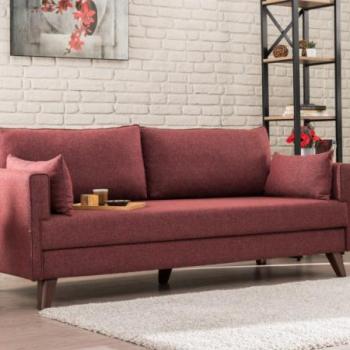 Bella Sofa Bed - Claret Red 3 Személyes kanapé 208x81x85 Bordó kép