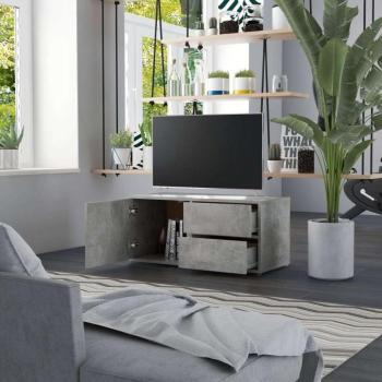 Betonszürke forgácslap tv-szekrény 80 x 34 x 36 cm kép
