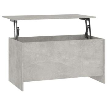 Betonszürke szerelt fa dohányzóasztal 102 x 55,5 x 52,5 cm kép