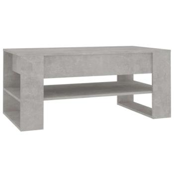 Betonszürke szerelt fa dohányzóasztal 102 x 55 x 45 cm kép