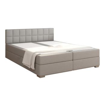 Boxspring típusú ágy 160x200, világosszürke, FERATA KOMFORT kép