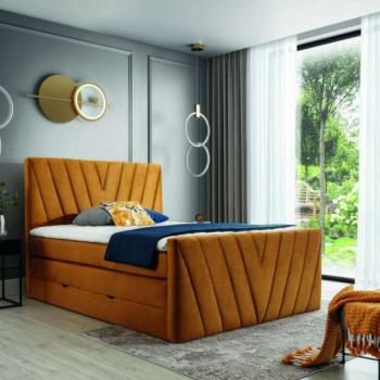 Candice 160x200 boxspring ágy matraccal sárga kép