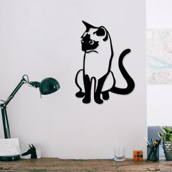 Cat 2 Metal Decor Fali fém dekoráció 39x55 Fekete kép