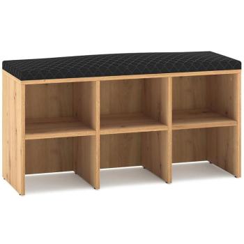 Cipősszekrény RENES 01 Tölgy Artisan/fekete kép