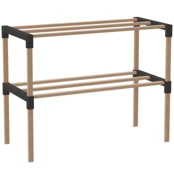 Cipőszekrény FIX-2050-2 natúr/fekete kép