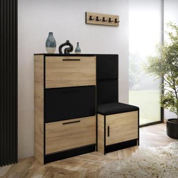 Cipőszekrény Kpl Foli Craft + Fekete (ITAKA 15) kép