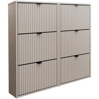 Cipőszekrény Laro Ii Álló Kasmír/Kasmír/ Fekete kép