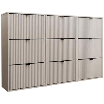 Cipőszekrény Laro Iii Álló Kasmír/Kasmír/ Fekete kép