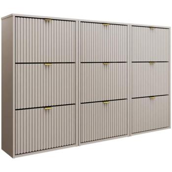 Cipőszekrény Laro Iii Függő Kasmír/Kasmír/Aranysárga kép