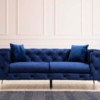 Como - Navy Blue 2 Személyes kanapé 197x90x70 Sötétkék kép