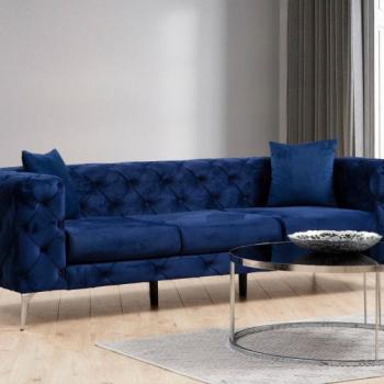 Como - Navy Blue 3 Személyes kanapé 237x90x70 Sötétkék kép