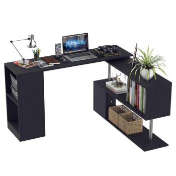 Computer Desk, polcrendszer, 360 ° -ban forgatható, 140 x 39,5 x... kép