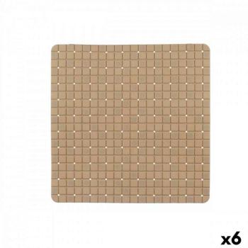 Csúszásmentes tusfürdő Kockás Bézs szín PVC 50,3 x 50,3 x 0,7 cm... kép