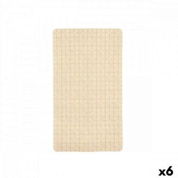 Csúszásmentes tusfürdő Kockás Bézs szín PVC 67,7 x 38,5 x 0,7 cm... kép