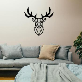 Deer2 Metal Decor Fali fém dekoráció 51x51 Fekete kép