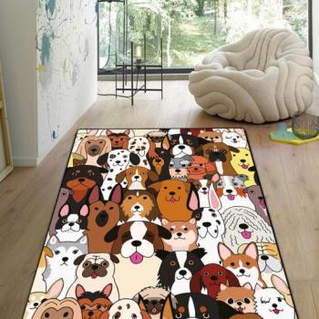 Dogs Szőnyeg (80 x 150) Multicolor kép