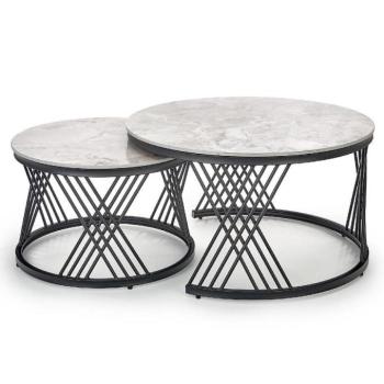 Dohányzóasztal Flamingo hamu márvány kép